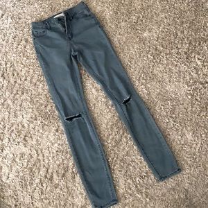 High rise skinny jeans